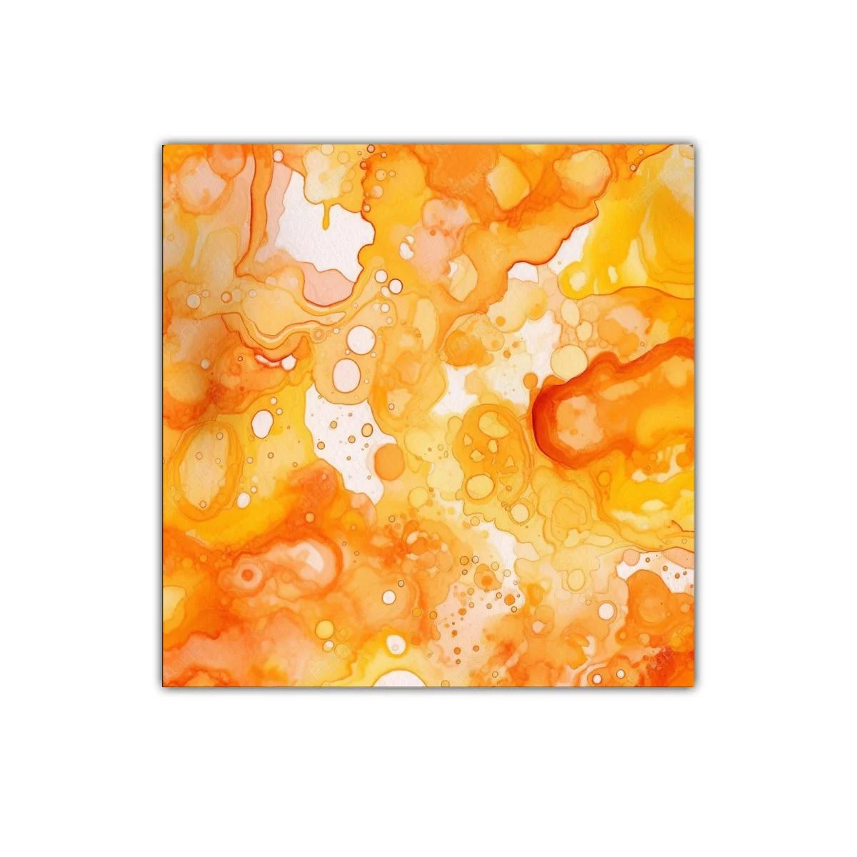 Arte abstracto en tonos cálidos y vibrantes naranja y amarillo