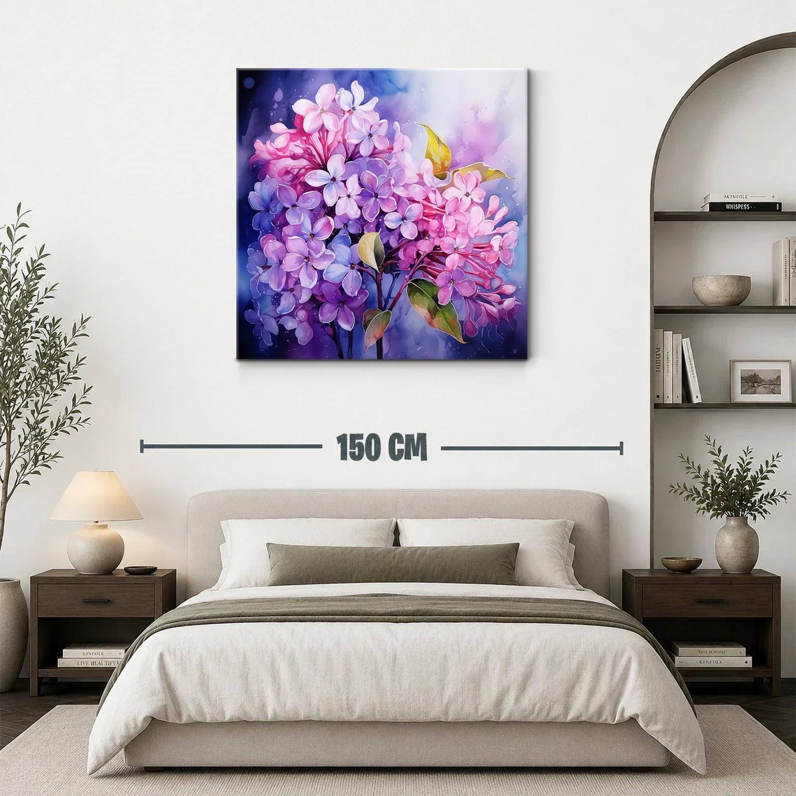 Delicado ramo de lilas en tonos violetas y rosas — miniatura 3