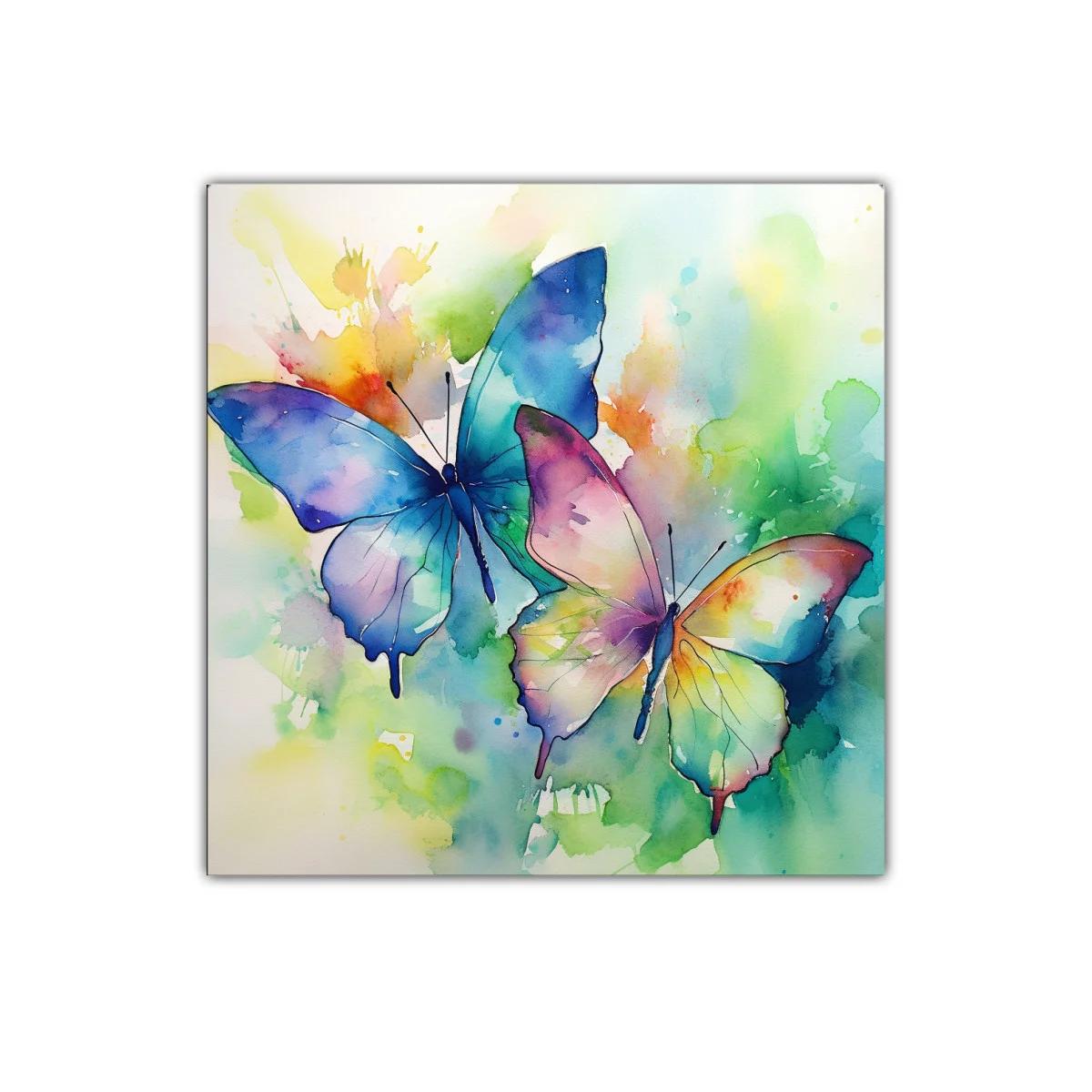 Mariposas vibrantes con acuarelas en tonos intensos y suaves — imagen principal