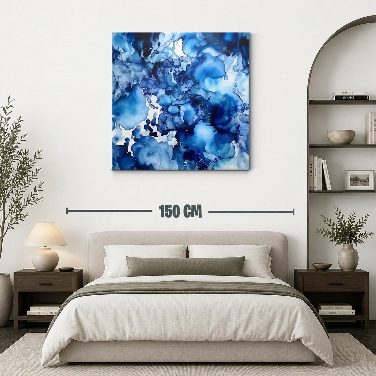 Composición abstracta en gamas de azul y blanco — miniatura 3