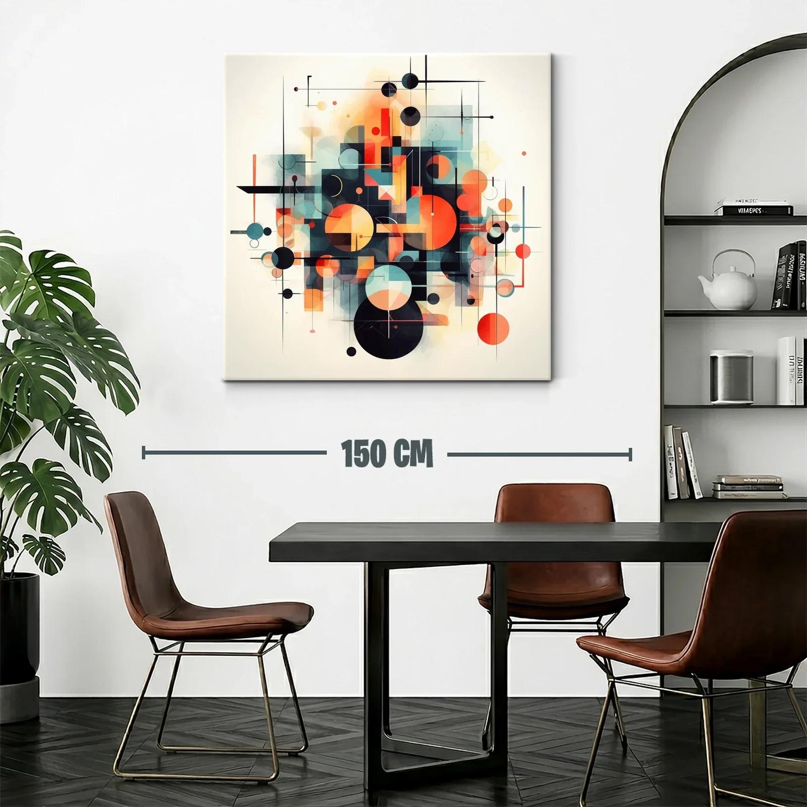 Composición abstracta con formas geométricas y tonos cálidos — miniatura 2