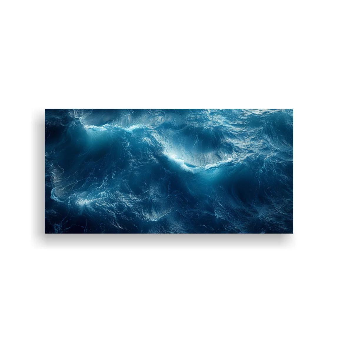 Cuadro olas del mar con brillos de luz