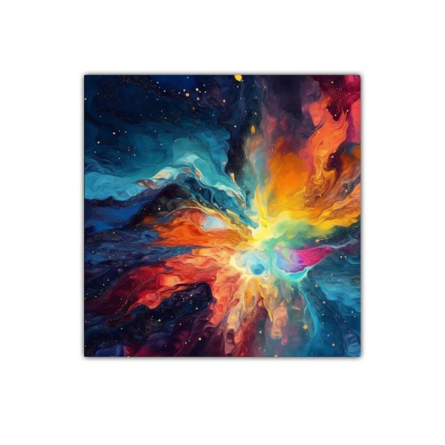 Explosión de color vibrante en estilo abstracto moderno