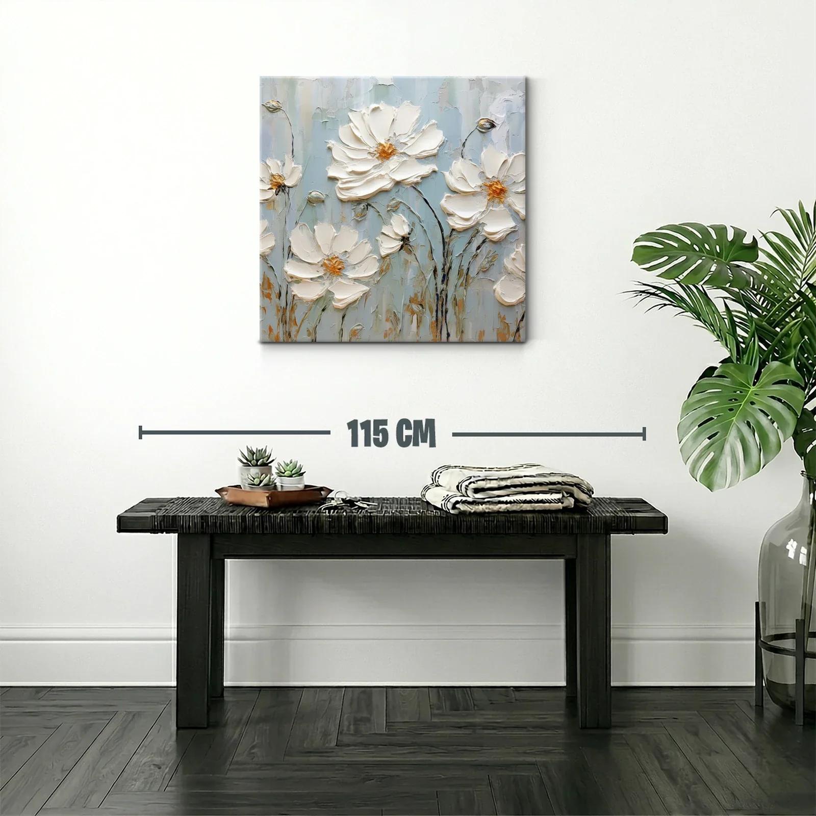 Cuadro floral con tonos suaves y textura elegante — miniatura 2