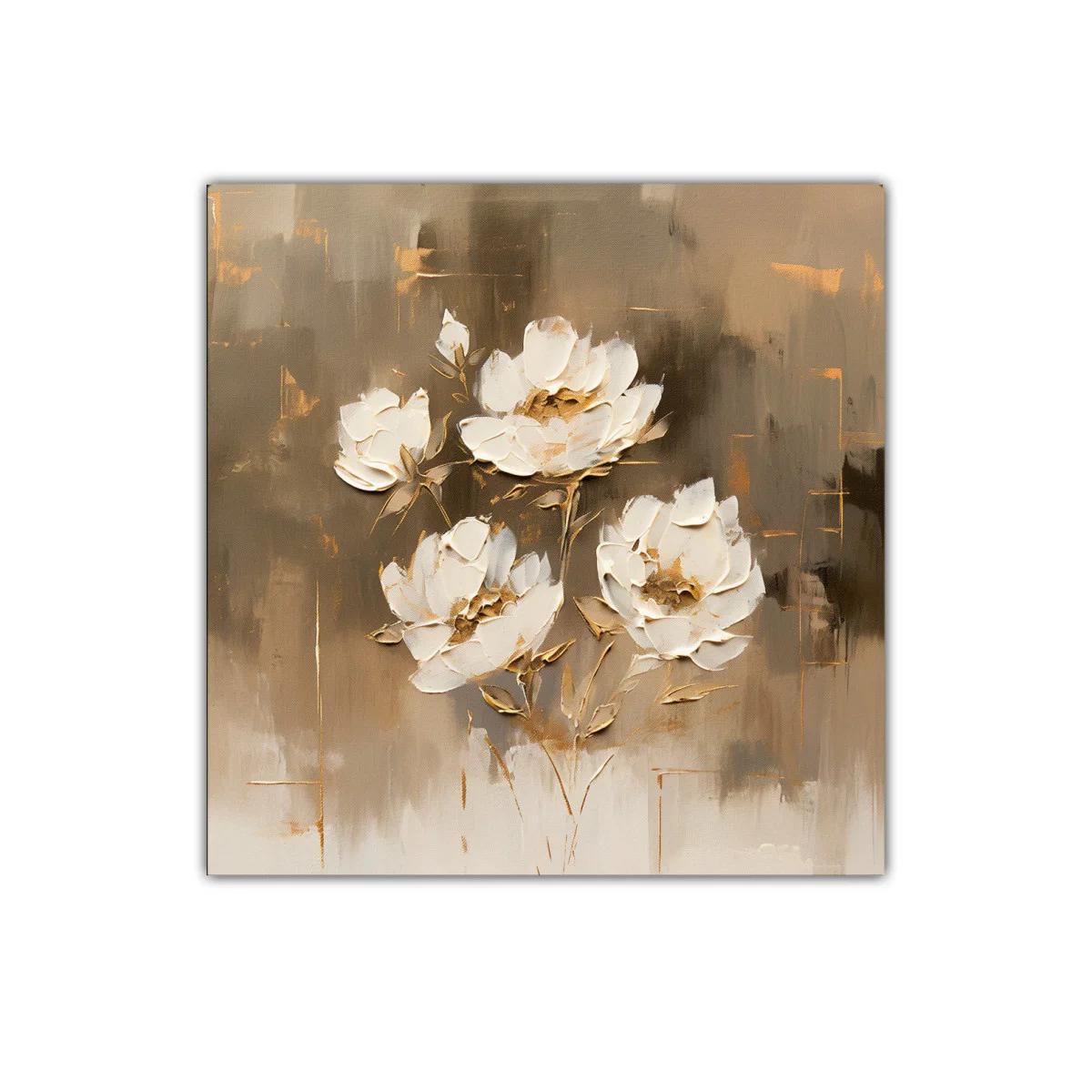 Flores blancas en tonos neutros para un ambiente elegante
