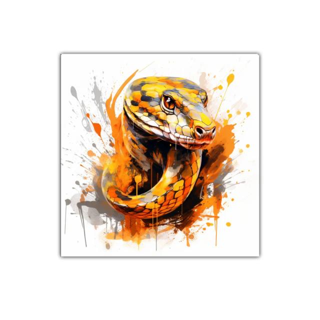 Serpiente colorida con detalles vibrantes y diseño moderno