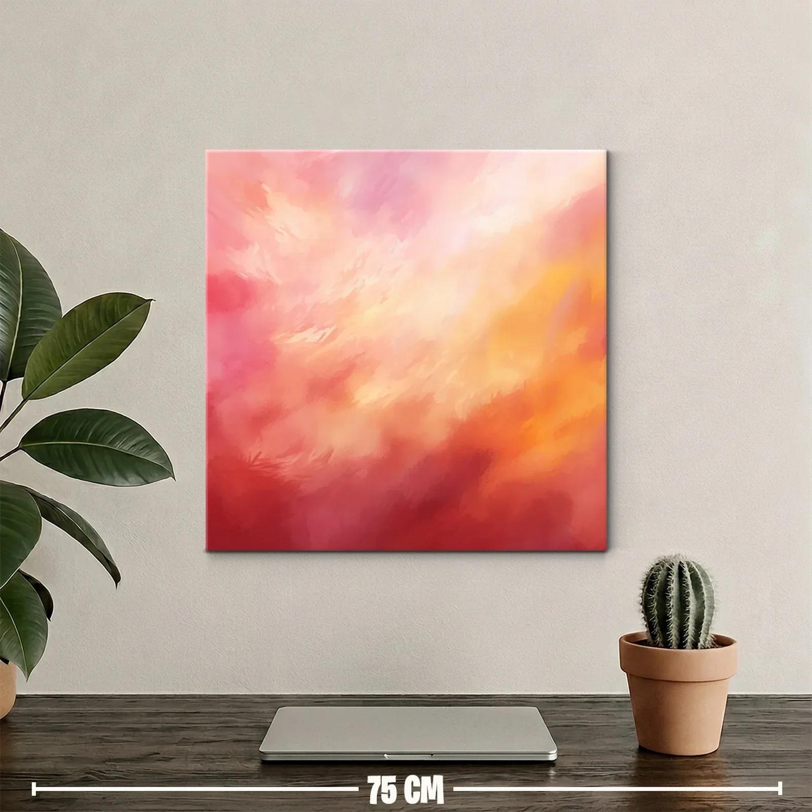 Cuadro abstracto en tonos cálidos para ambientes acogedores — miniatura 2