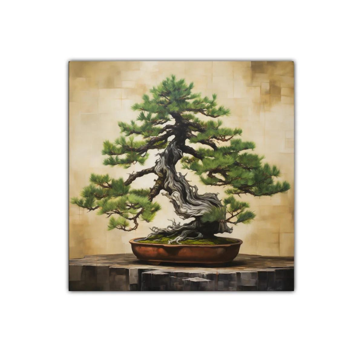 Bonsái Verde con Tronco Retorcido en Ambiente Natural — imagen principal