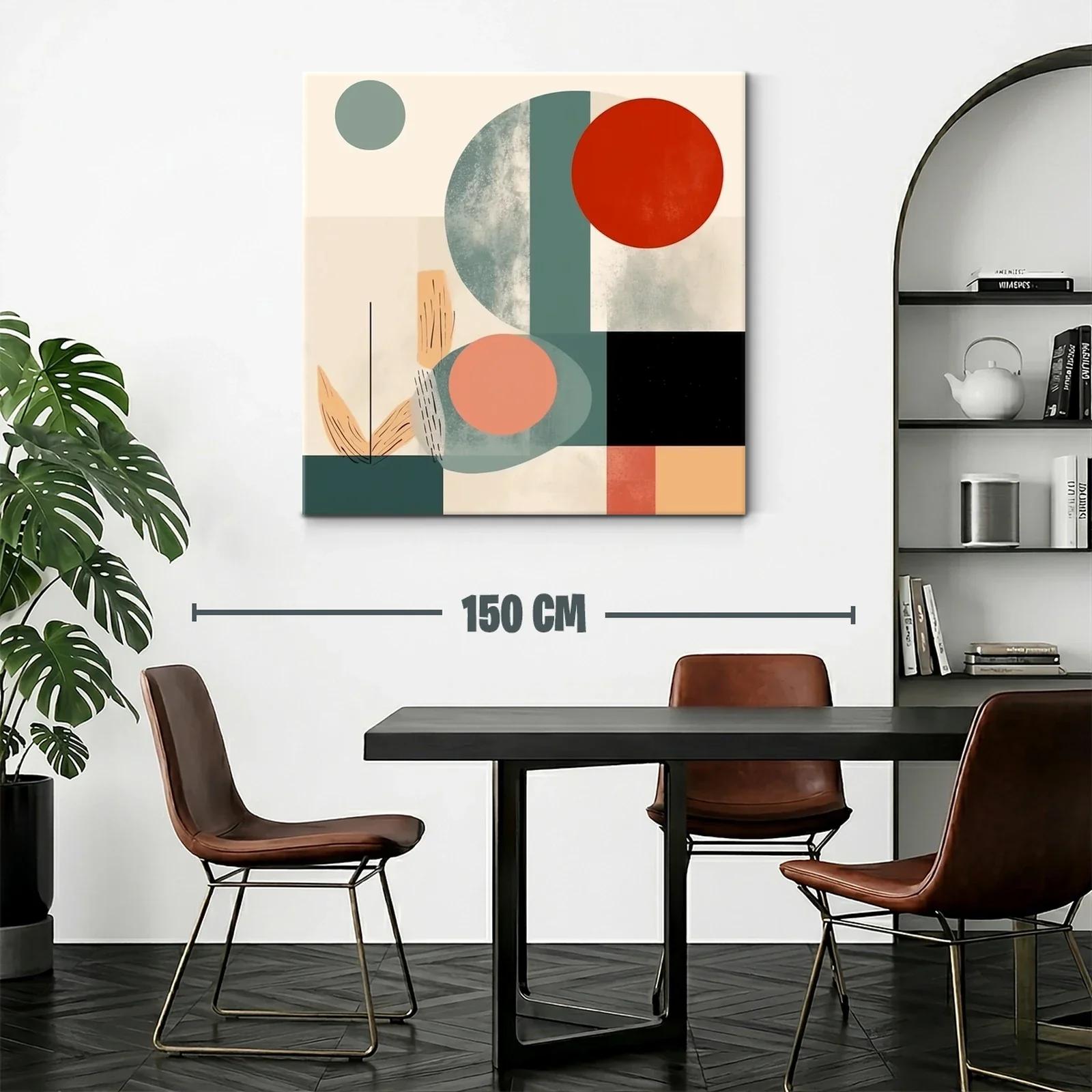Composición abstracta con formas geométricas y tonos cálidos — miniatura 2