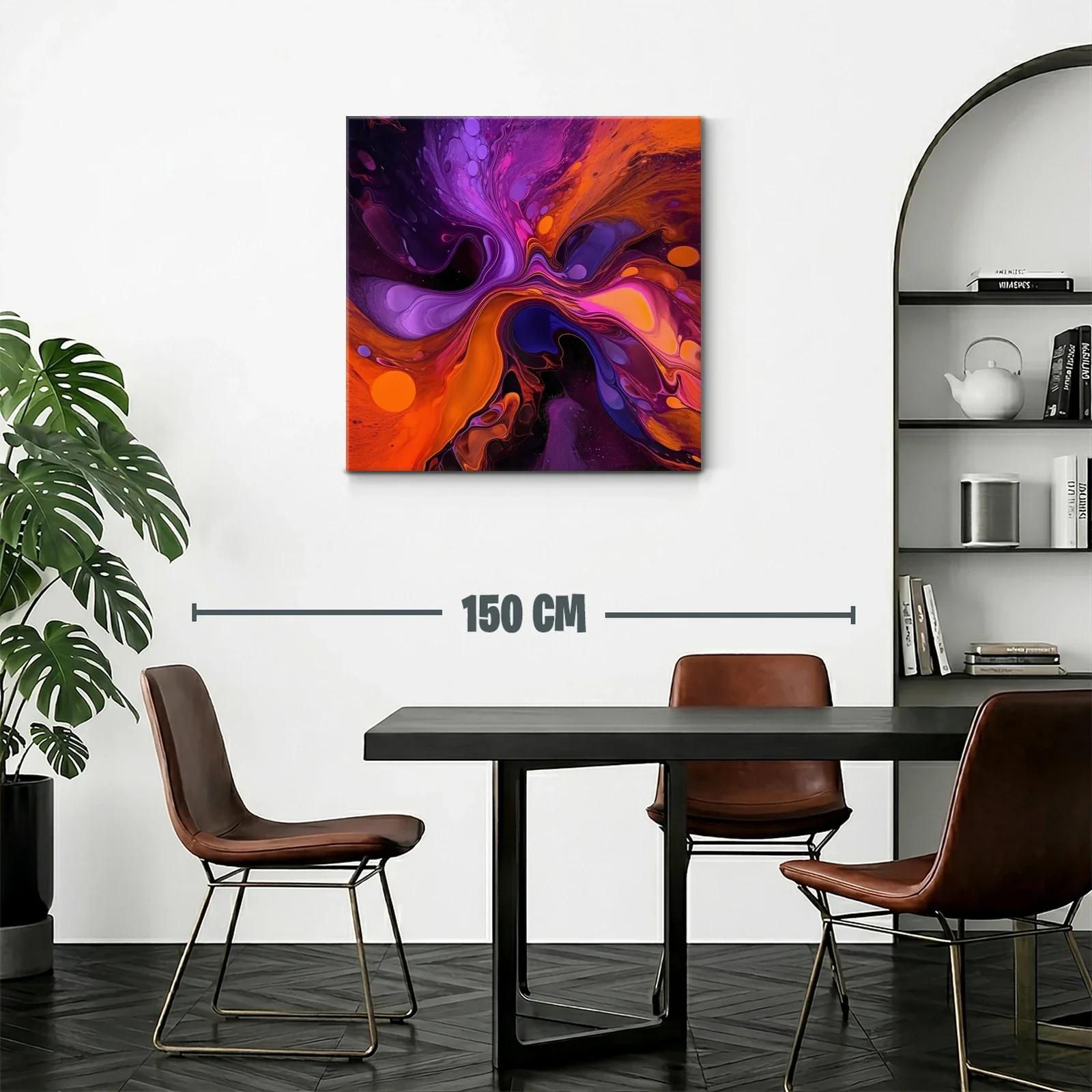 Explosión abstracta en tonos morados y naranjas vibrantes — miniatura 2
