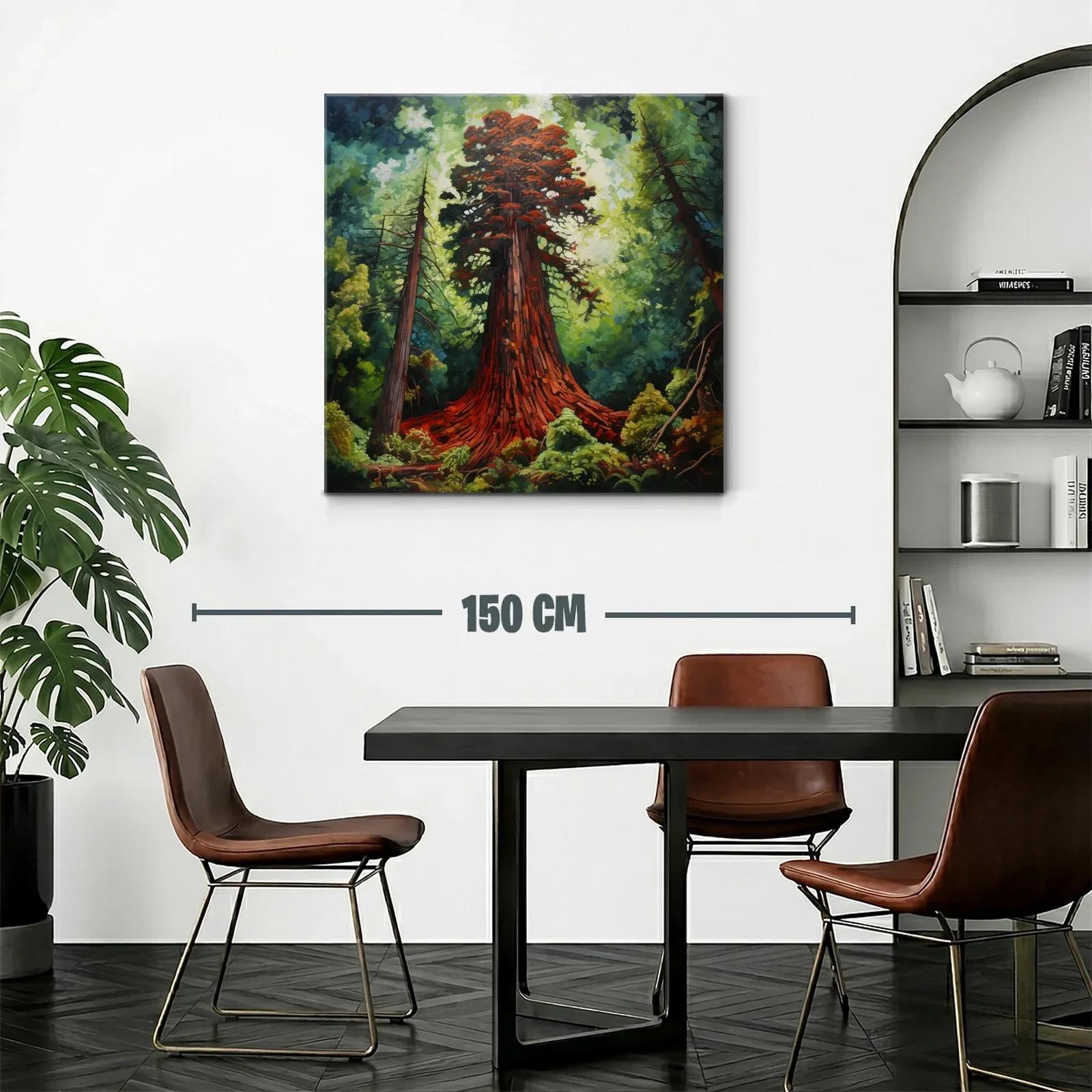 Árbol milenario con tonos cálidos y vibrantes en bosque — miniatura 2