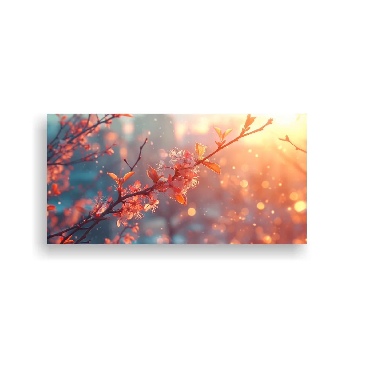 Cuadro rama de flores de cerezo con fondo bokeh luminoso — imagen principal