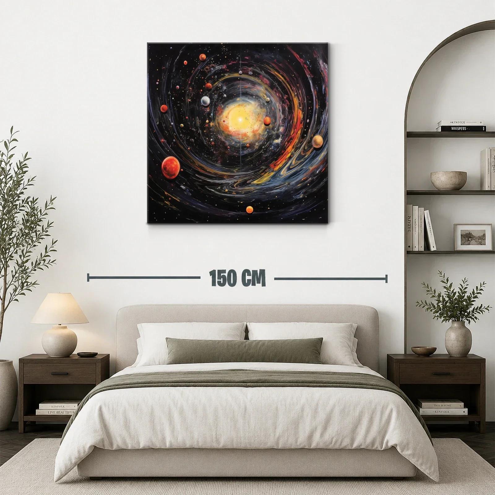 Explosión cósmica con planetas en movimiento dinámico — miniatura 3