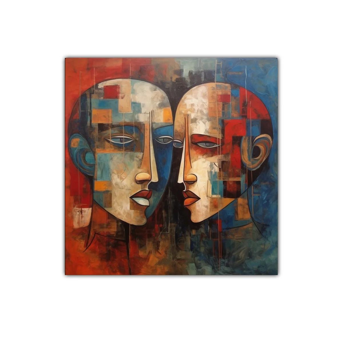 Retratos abstractos con tonos cálidos y fríos en contraste