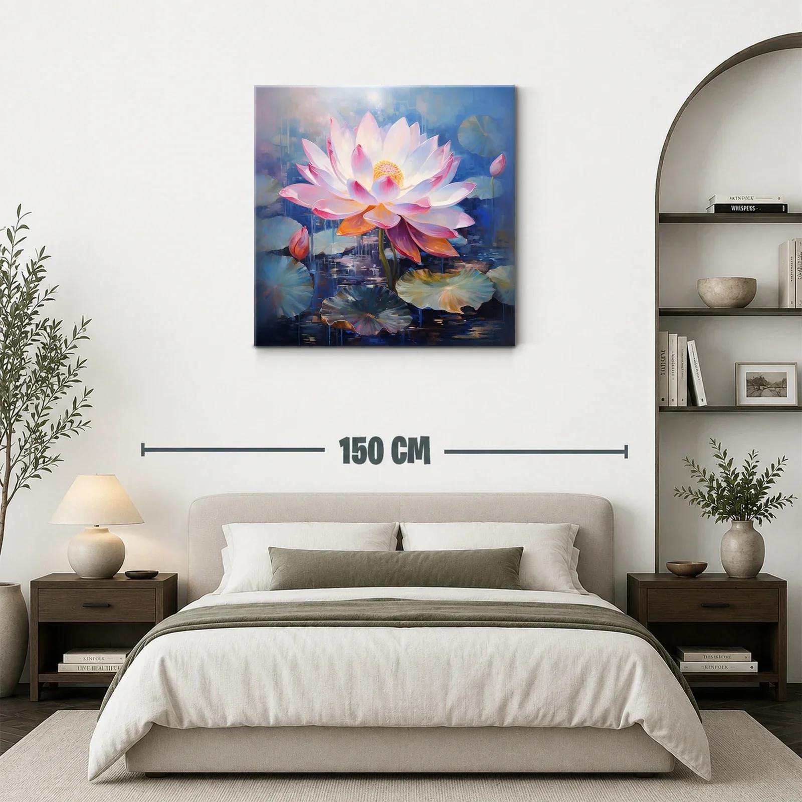Exquisita flor de loto en armonía acuática y luz suave — miniatura 3