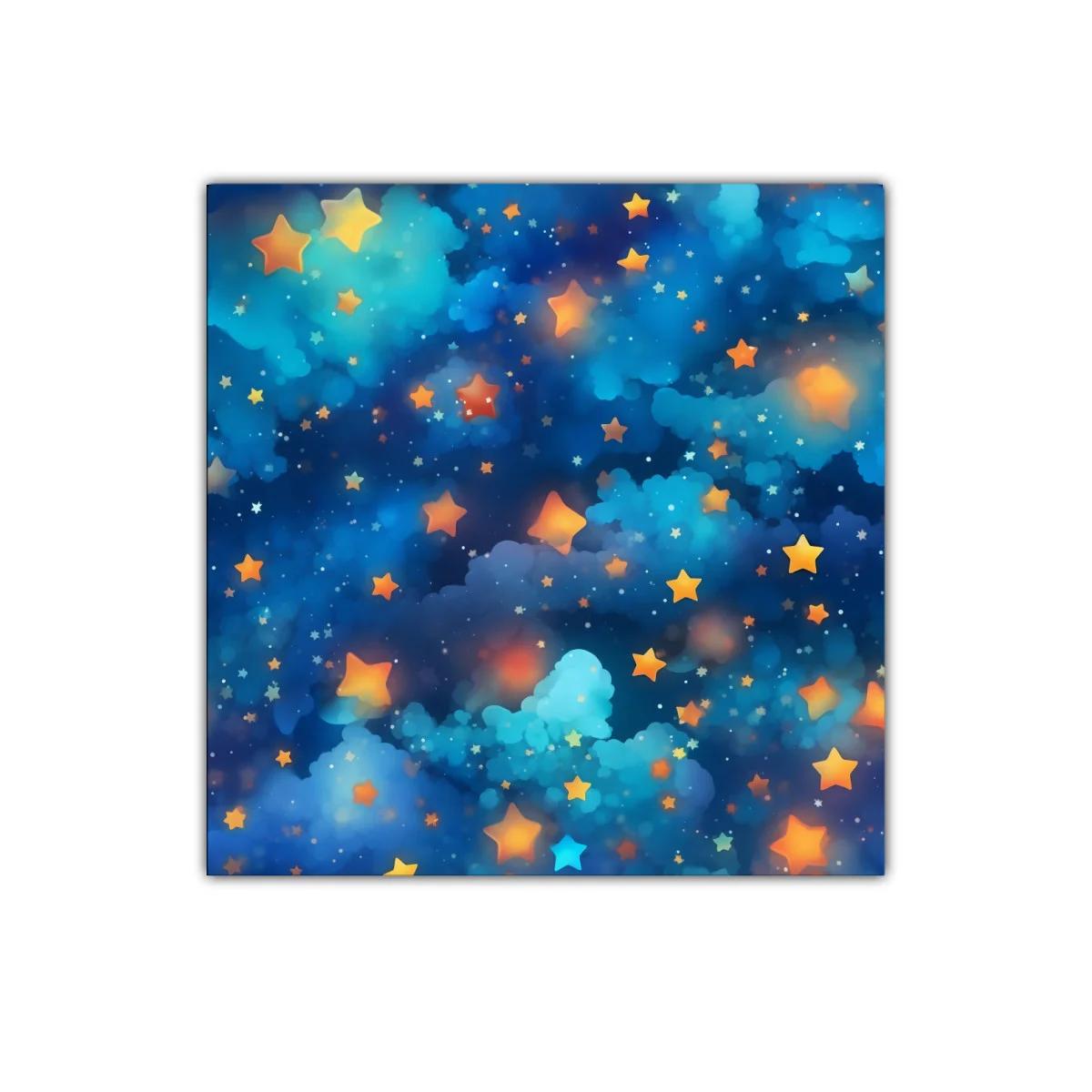 Cuadro Estrellas Brillantes en Fondo Azul Profundo — imagen principal