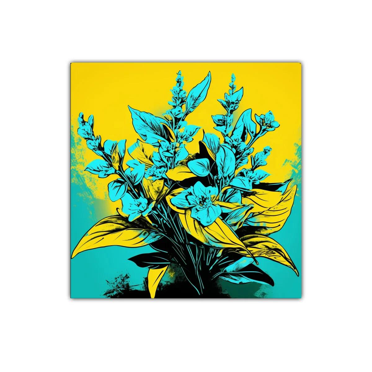 Cuadro decorativo con ramo floral en tonos vibrantes — imagen principal
