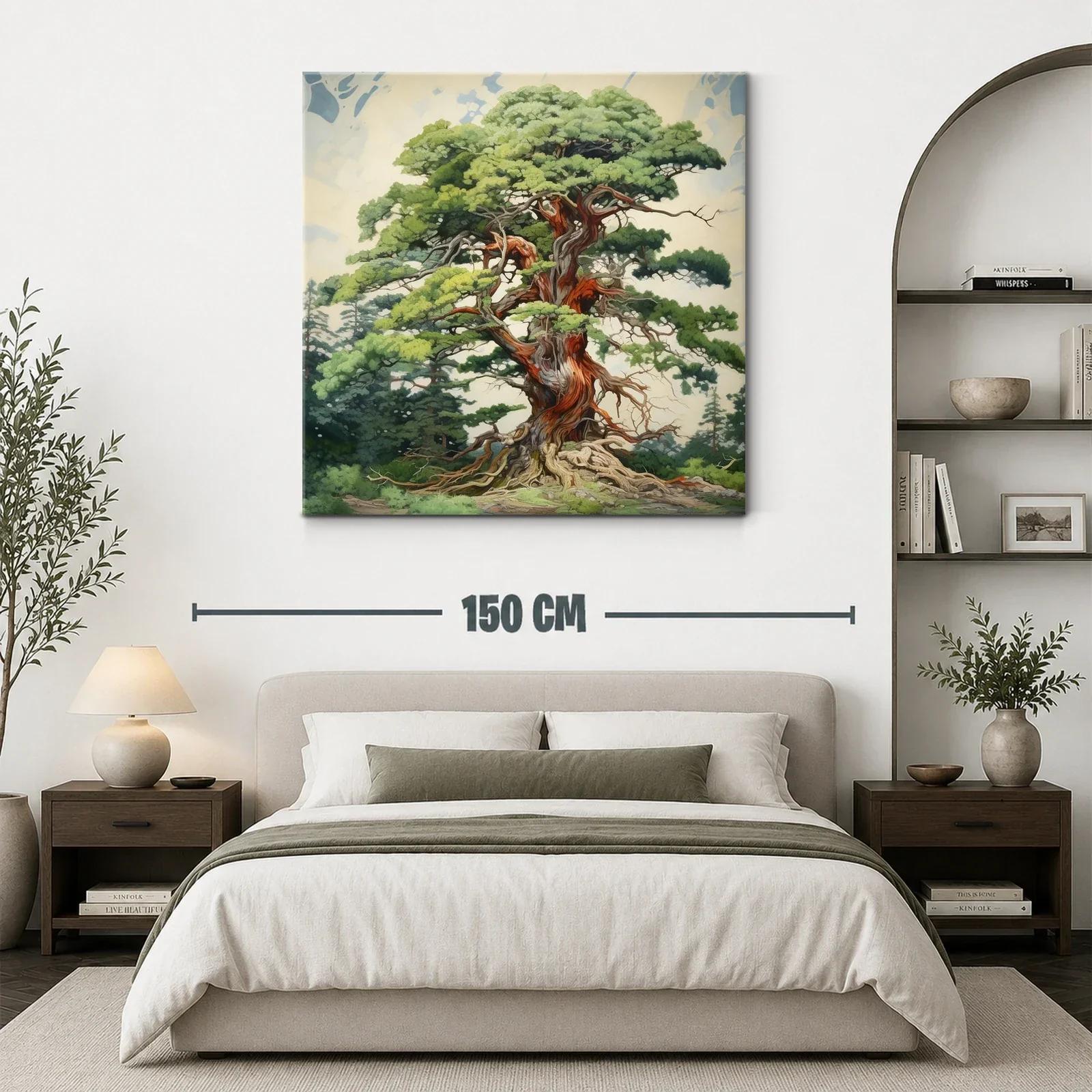 Majestuoso árbol con ramas retorcidas y follaje verde — miniatura 3