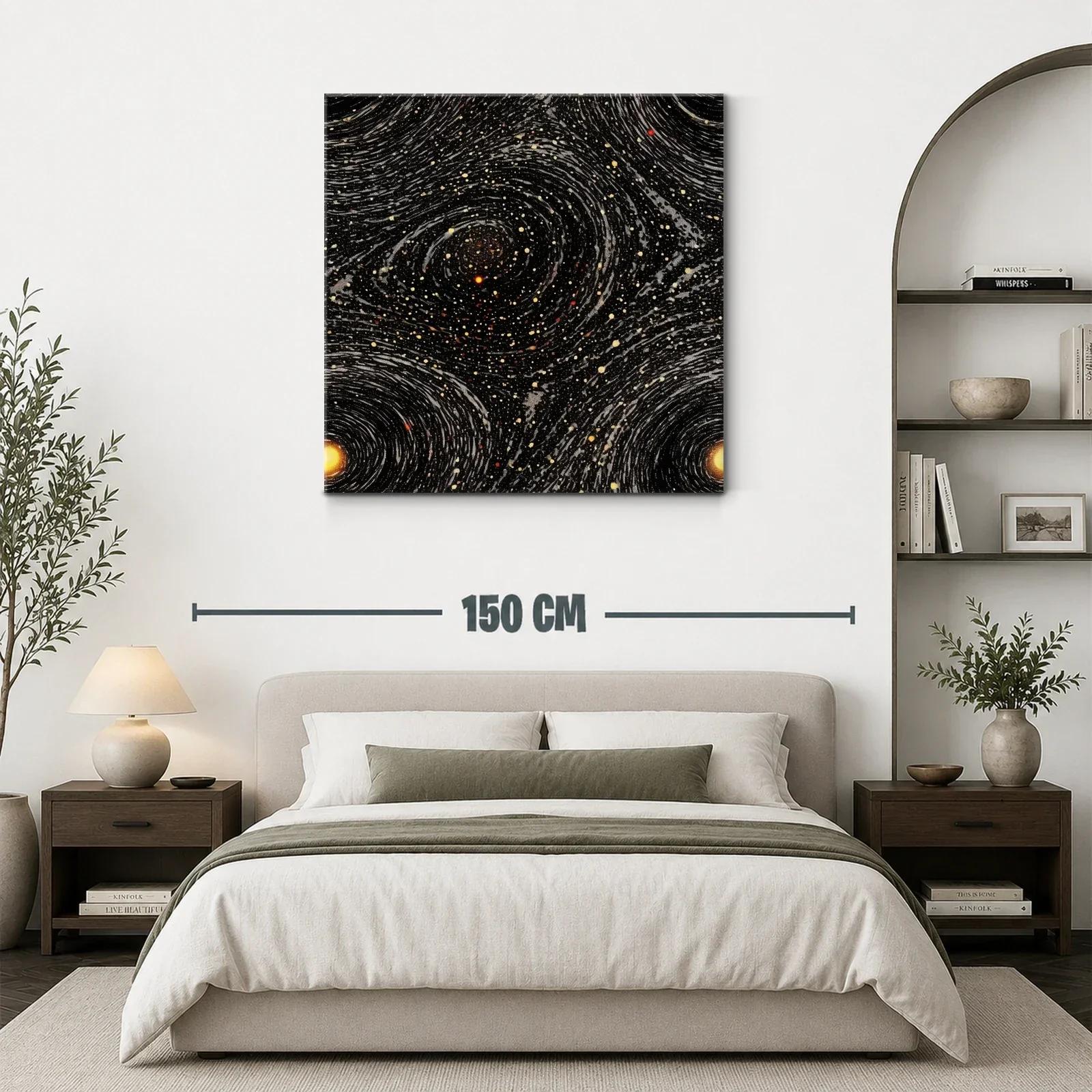 Abstracción cósmica con espirales y destellos estelares — miniatura 3