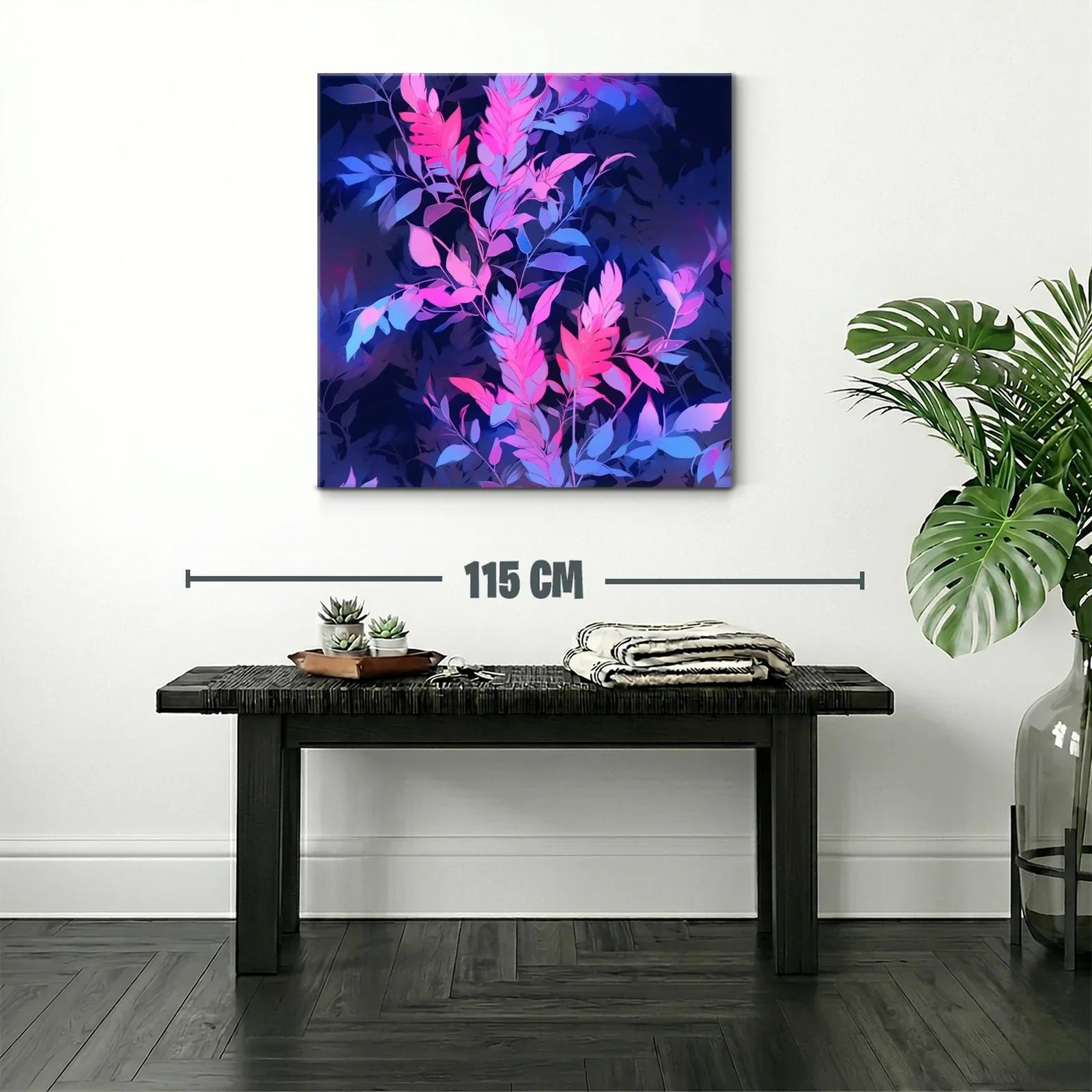 Composición Floral en Tonos Fucsia y Azul Profundo — miniatura 2
