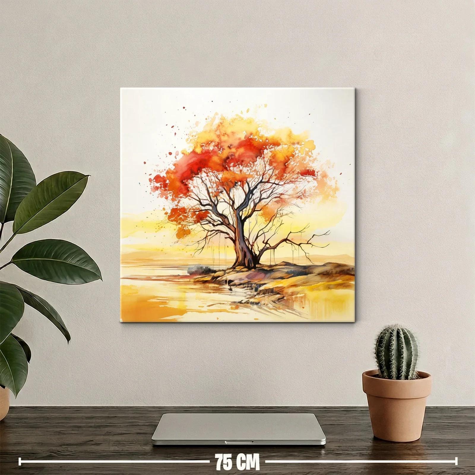 Árbol en otoño con tonos cálidos y vibrantes — miniatura 2