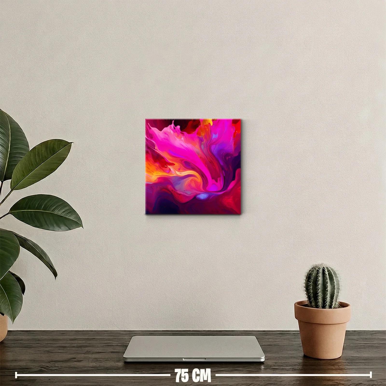 Cuadro decorativo de arte abstracto en tonos vibrantes — miniatura 2
