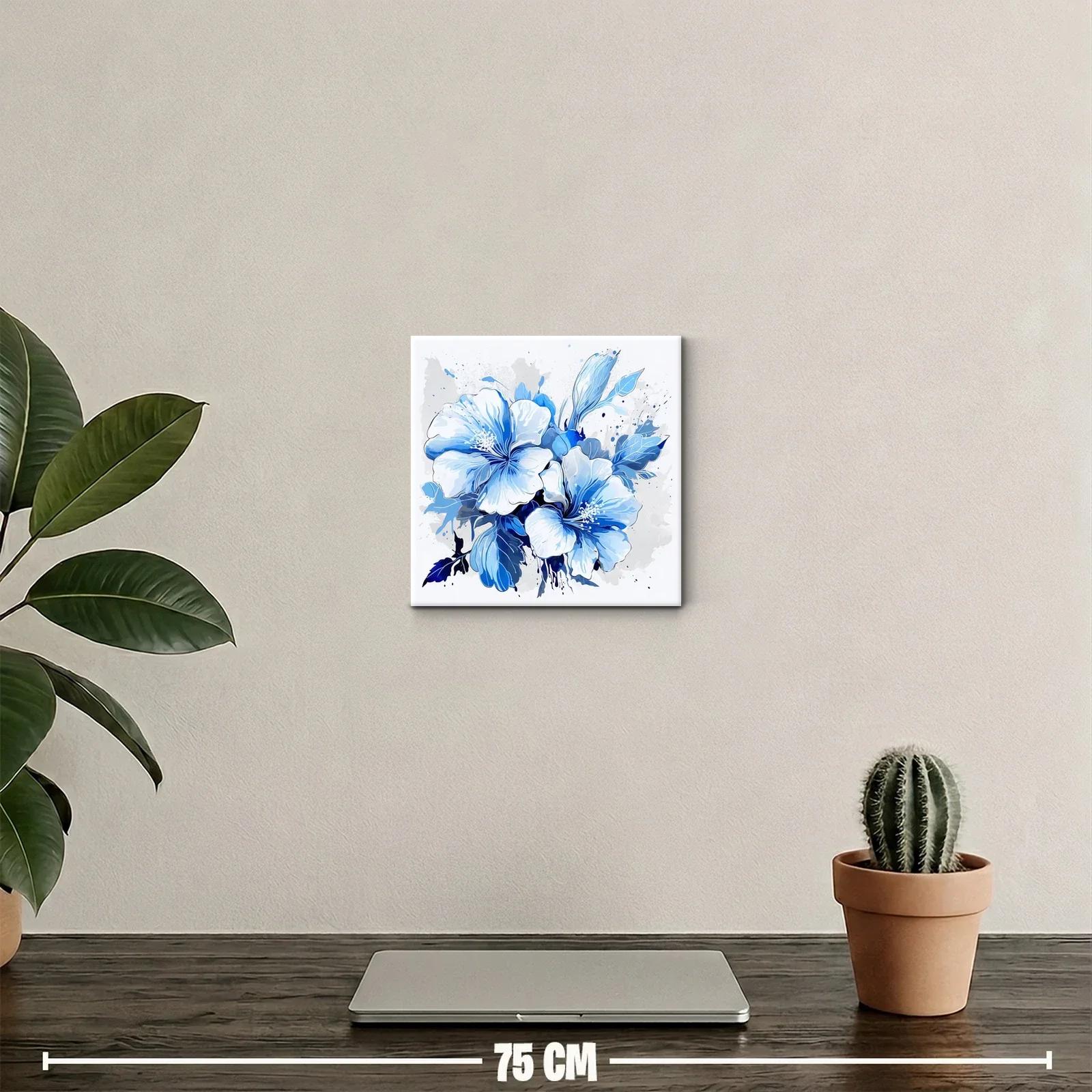 Elegancia natural en flores azules para decoración interior — miniatura 2