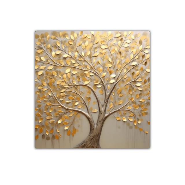 Cuadro árbol dorado elegante para decoración sofisticada