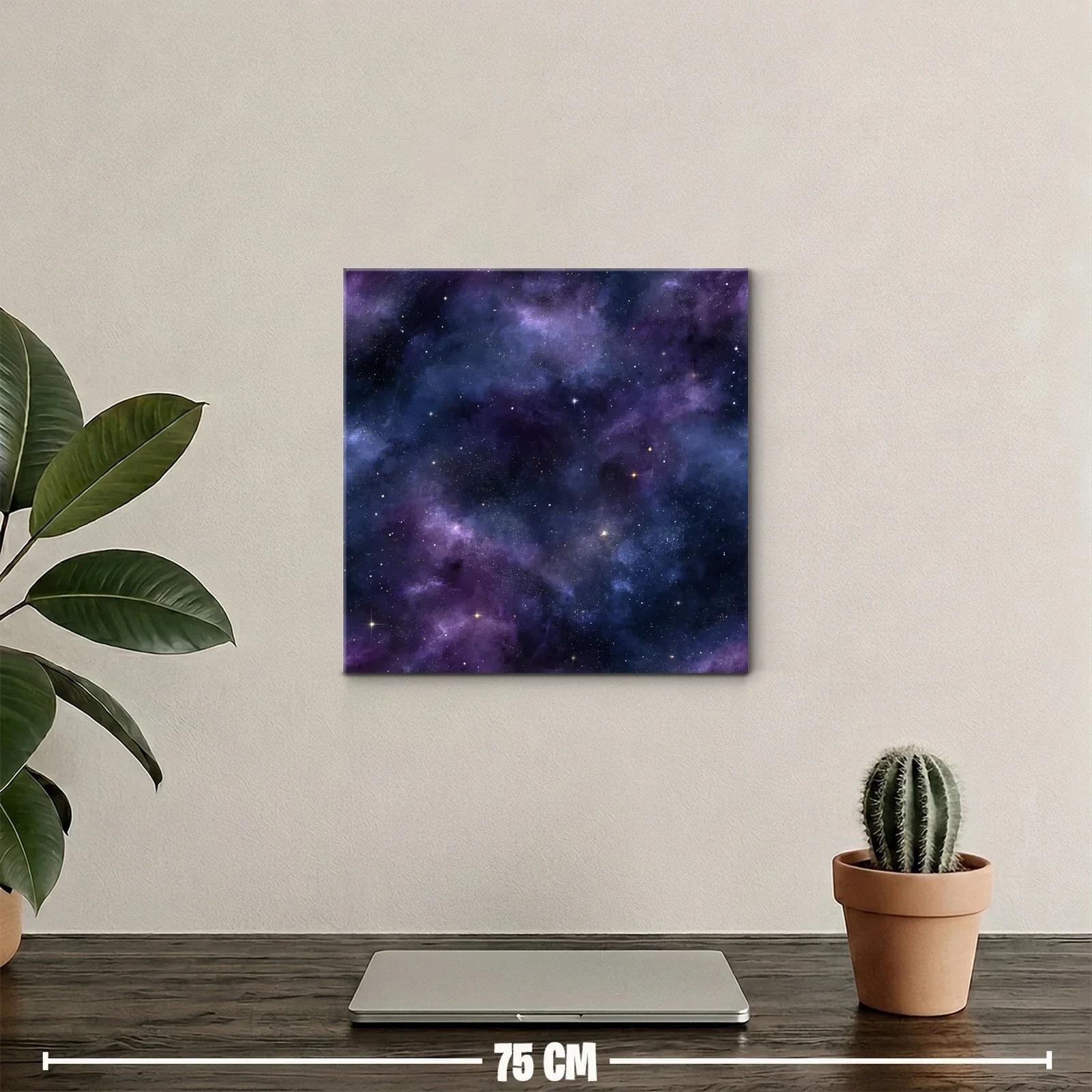 Cuadro de galaxia con tonos morados y azul oscuro — miniatura 2
