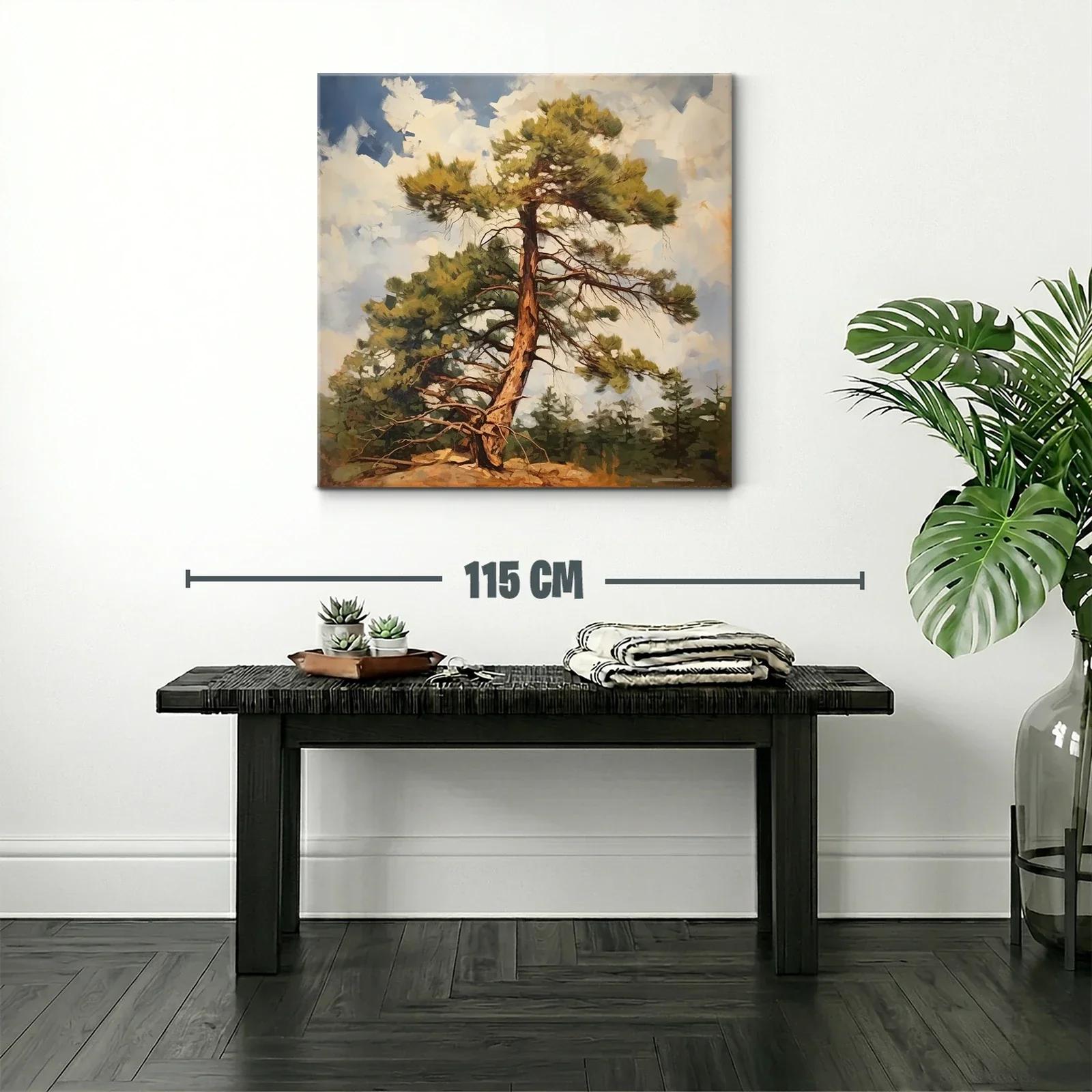 Árbol Solitario Bajo Cielo Nublado con Luz Cálida — miniatura 2
