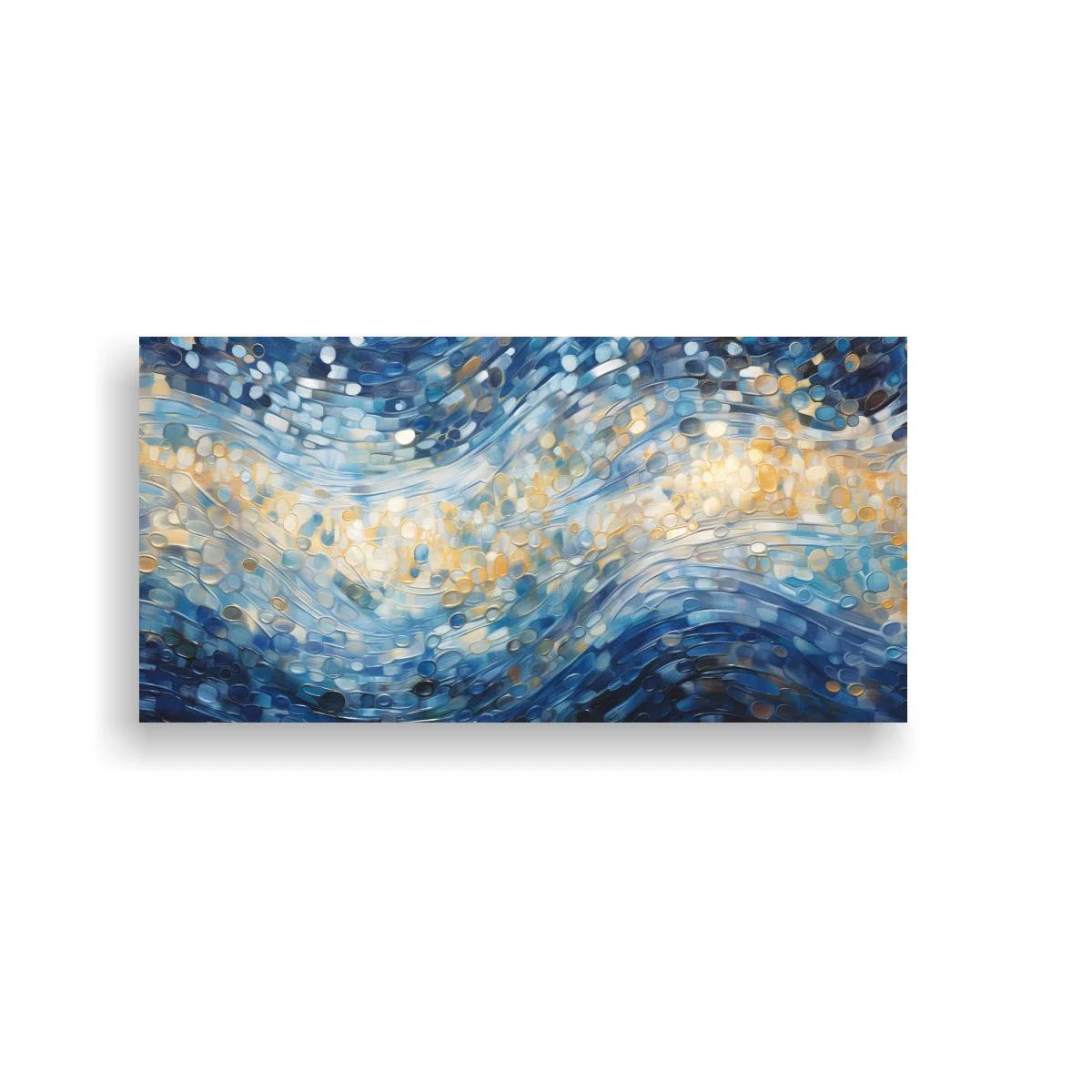 Cuadro ondas abstractas de luz con textura mosaico