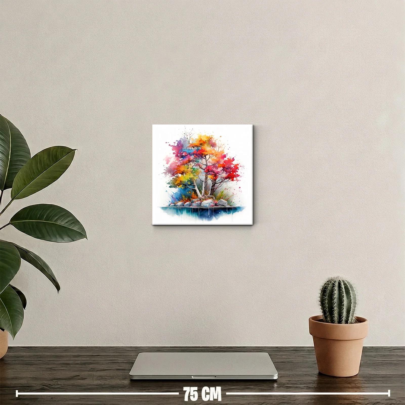 Árbol multicolor con ramas y piedras vibrantes — miniatura 2