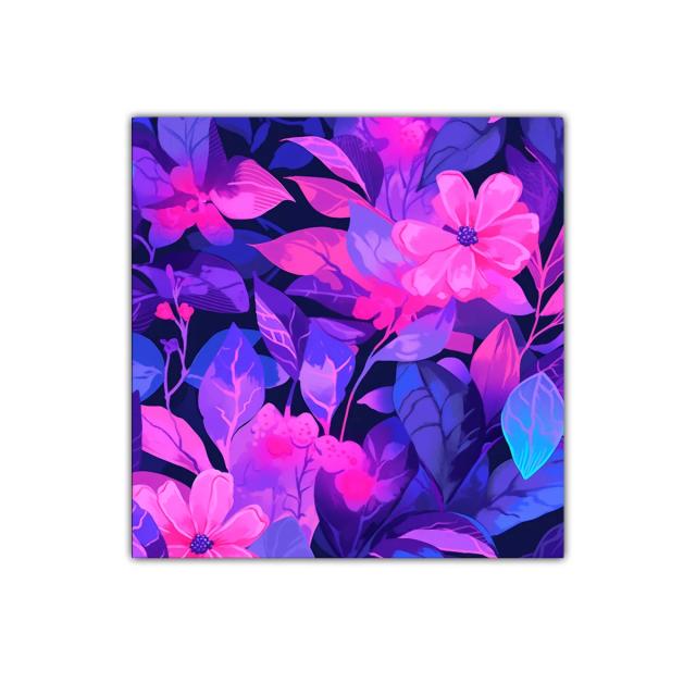 Cuadro decorativo florido en tonos vibrantes