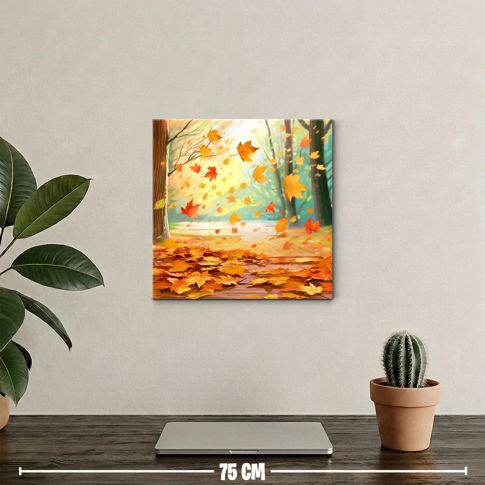 Otoño Vibrante con Hojas Caídas en Movimiento — miniatura 2