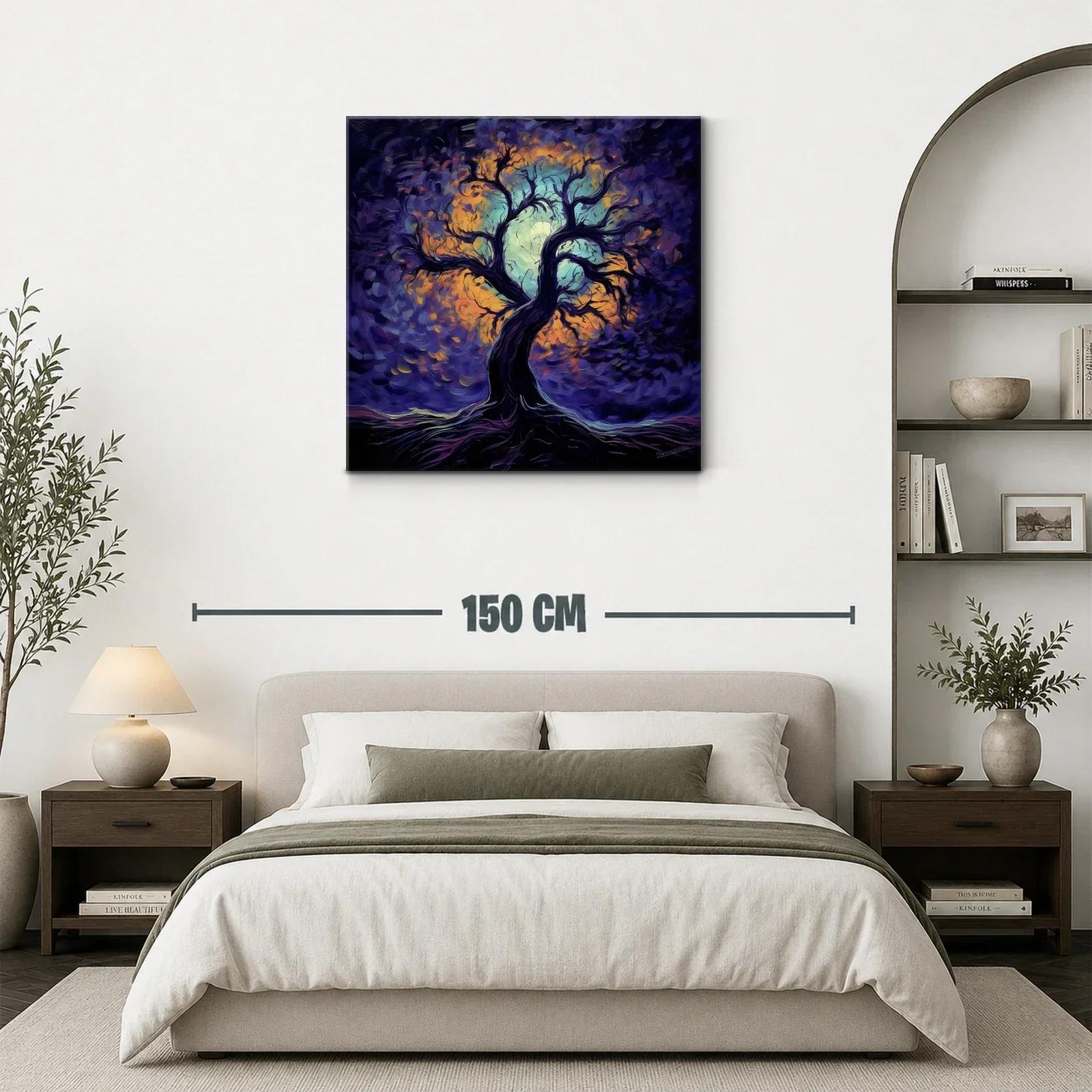 Árbol místico bajo la luz de luna vibrante — miniatura 3
