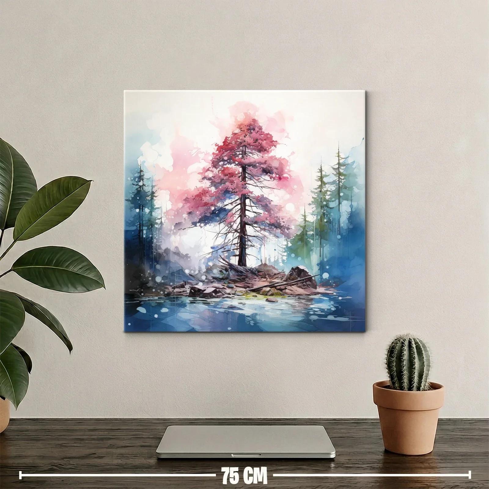 Árbol en isla con atmósfera onírica y tonos suaves — miniatura 2