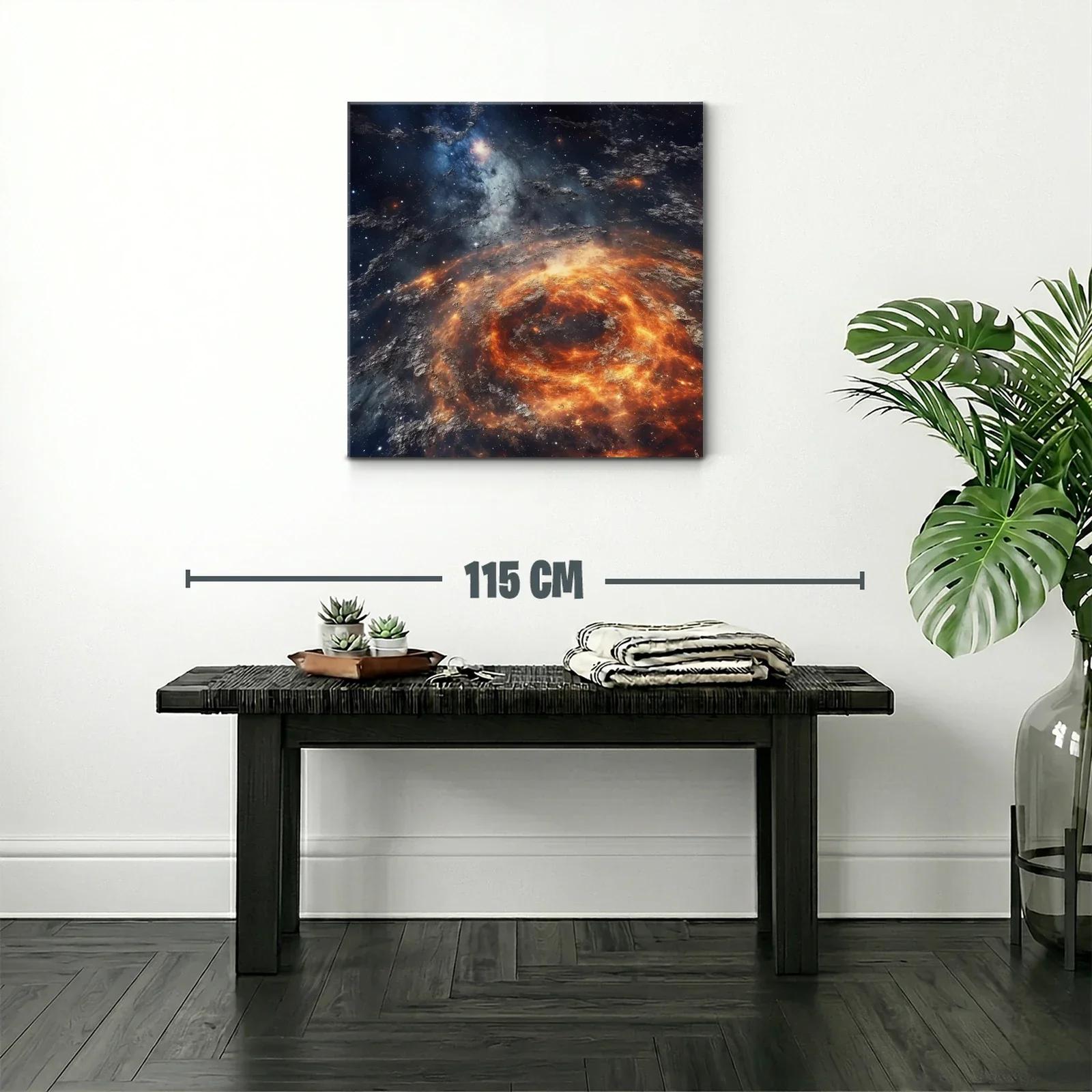 Galaxia en llamas con destellos cósmicos vibrantes — miniatura 2