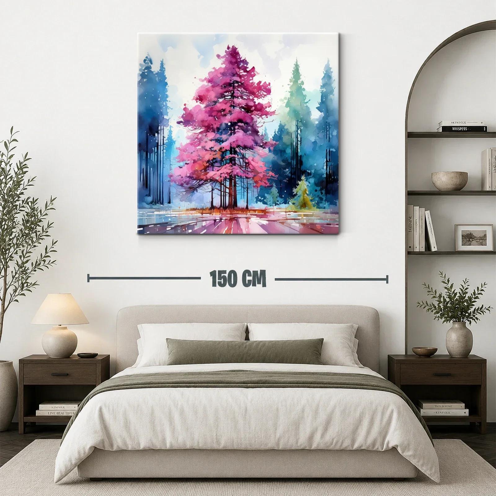 Elegancia natural con tonos vibrantes en paisaje boscoso — miniatura 3