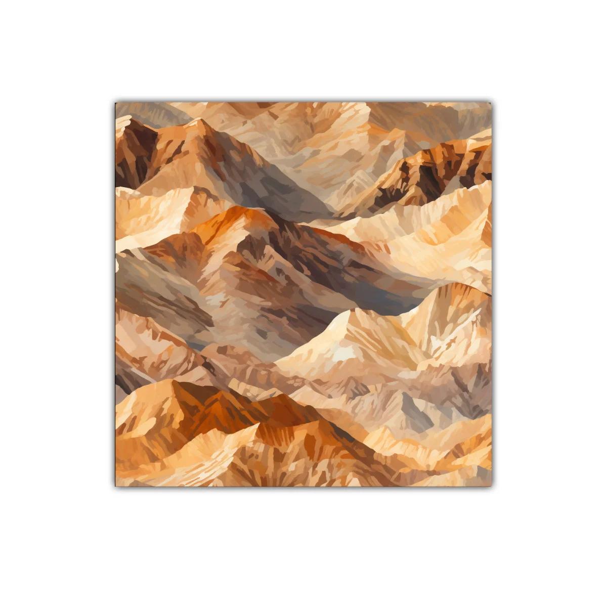 Montañas en tonos cálidos con pinceladas expresivas — imagen principal