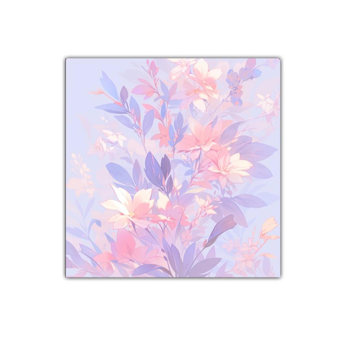 Cuadro decorativo con delicadas flores en tonos pastel