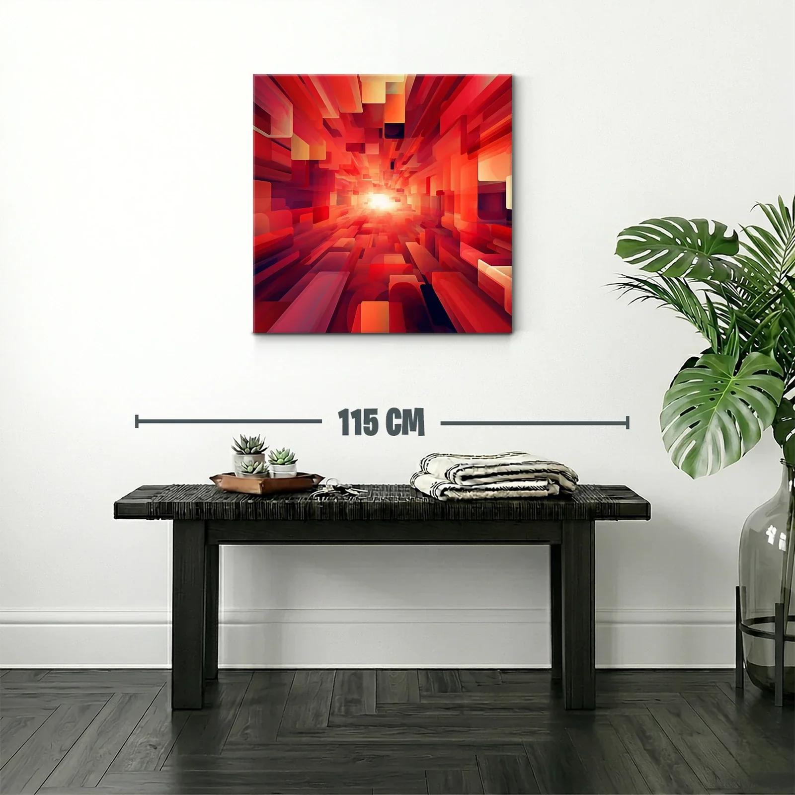Arte abstracto en tonos cálidos con profundidad luminosa — miniatura 2