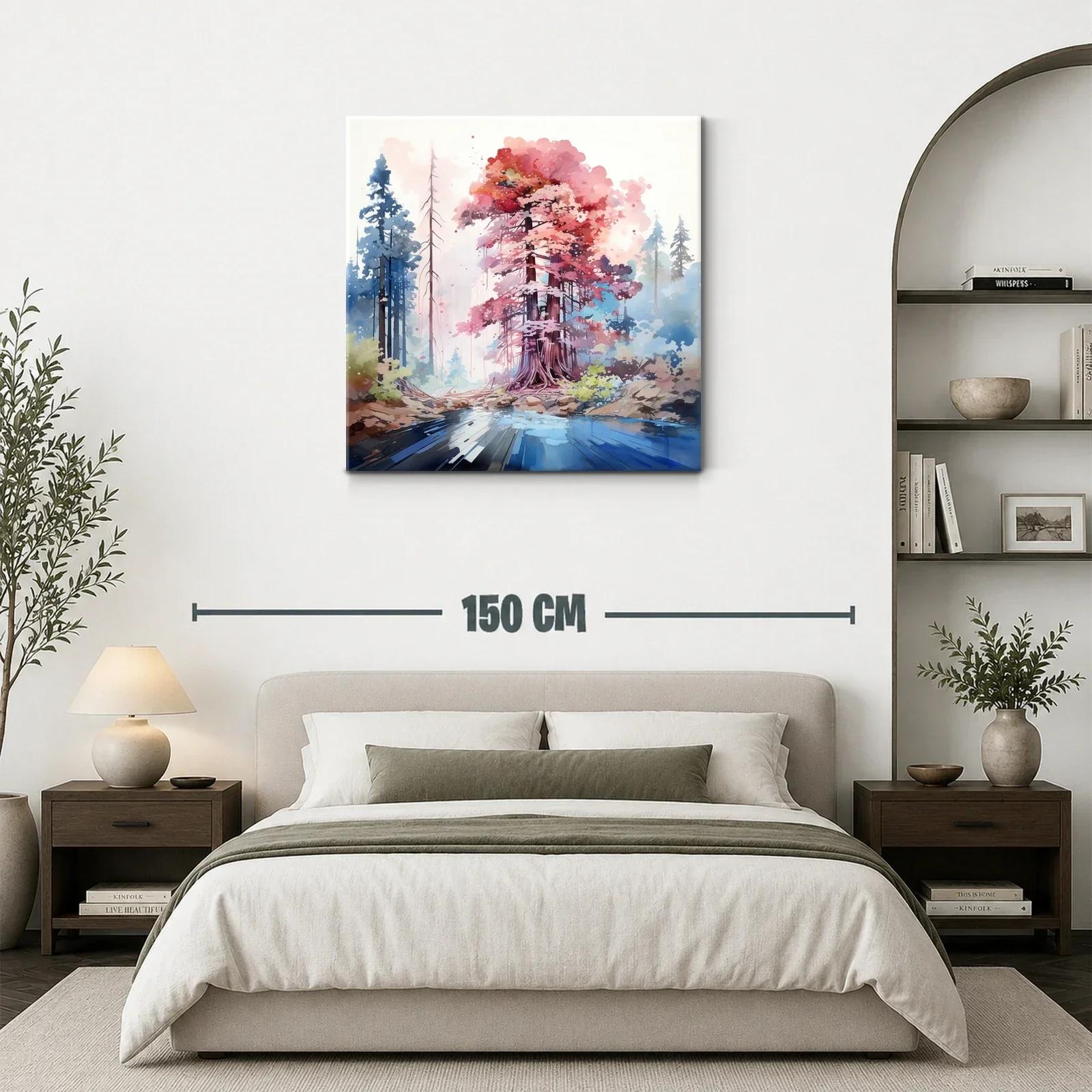 Bosque encantado con tonos cálidos y reflejos azules — miniatura 3