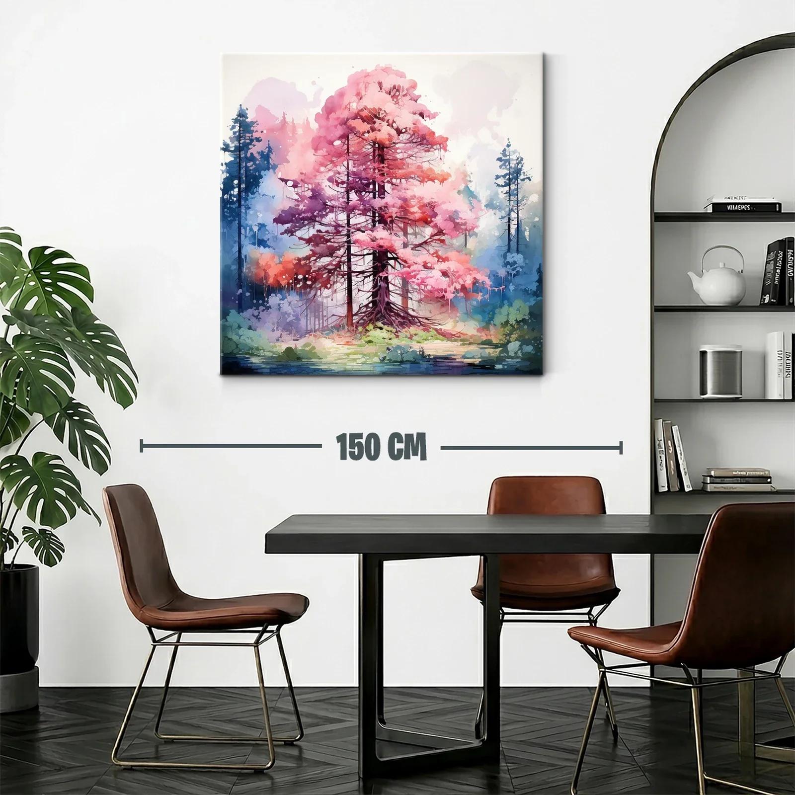 Árbol en tonos rosas y azules con atmósfera onírica — miniatura 2