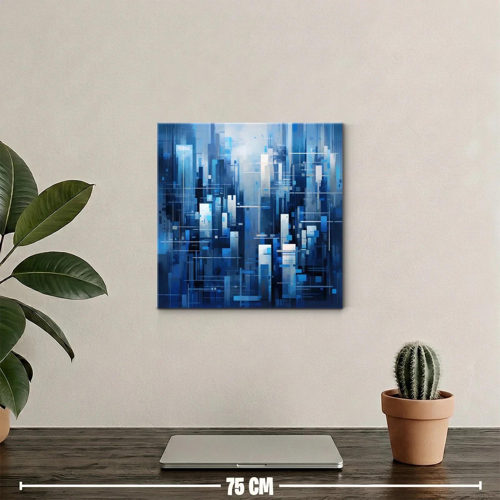 Composición abstracta en tonos azules y blancos — miniatura 2