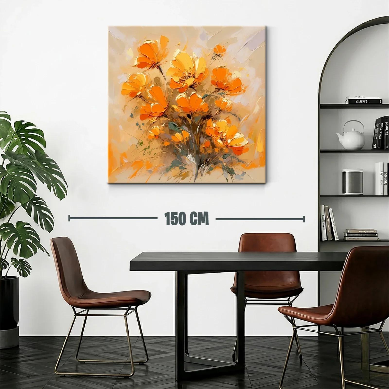 Ramo vibrante de flores cálidas en tonos naranjas y amarillos — miniatura 2