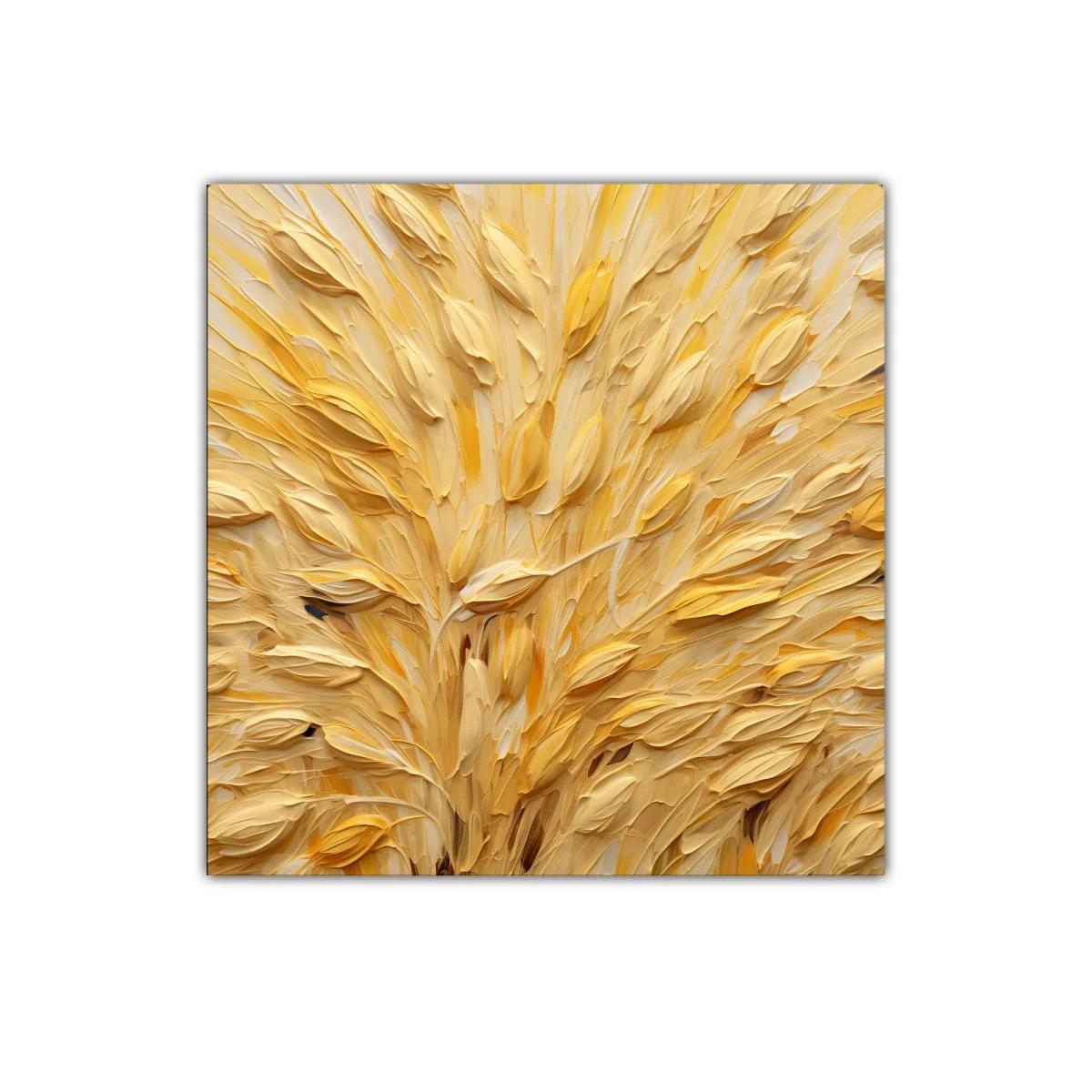 Cuadro decorativo abstracto en tonos cálidos dorados — imagen principal