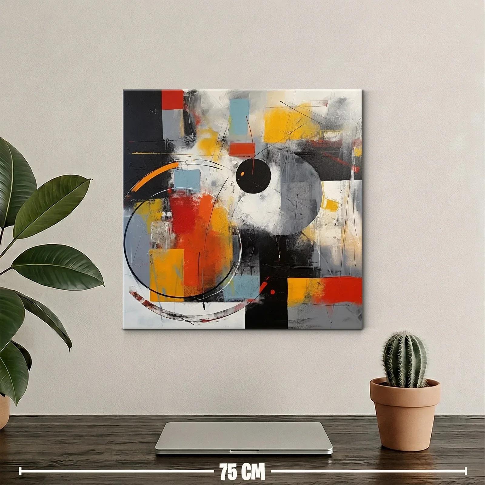 Composición abstracta con círculos y formas geométricas vibrantes — miniatura 2