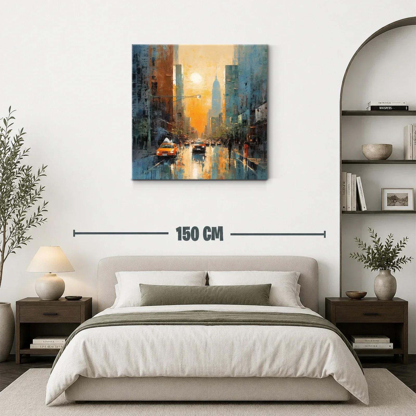 Atardecer en la ciudad con reflejos luminosos — miniatura 3