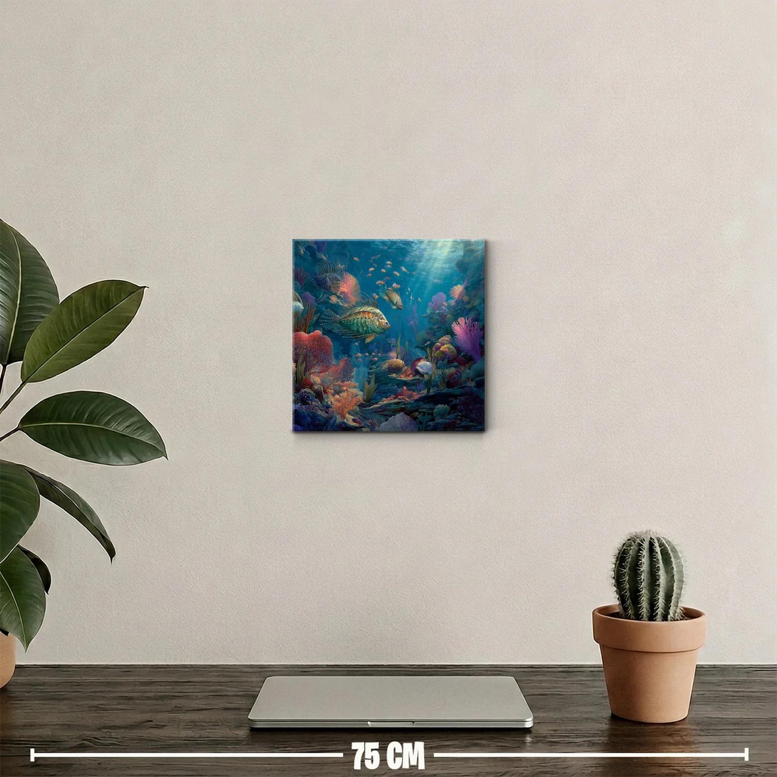 Escena submarina con peces y arrecifes coloridos — miniatura 2