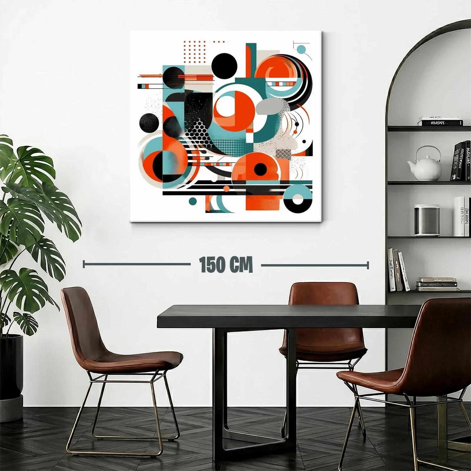 Composición abstracta en tonos vibrantes y geométricos — miniatura 2